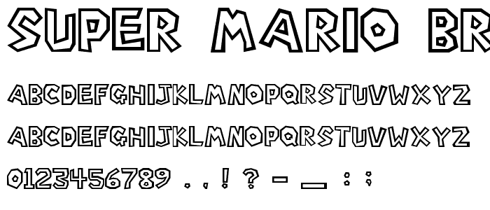 Super Mario Bros. font